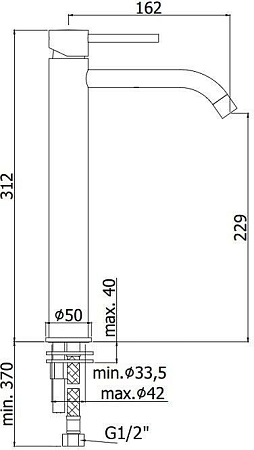 Смеситель Paffoni Light LIG081HG для раковины, золото