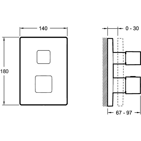 Смеситель Jacob Delafon Modulo E75387-CP для душа