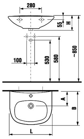 Раковина Jika Zeta 8103900001049 50x40x19 белый
