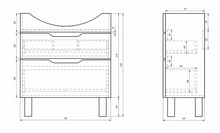 Тумба с раковиной Dreja Laguna Plus 75 белая
