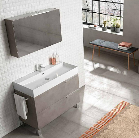 Раковина BMT Mercury 834 741 MBE 010 100х46 белый глянцевый