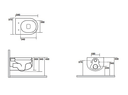 Унитаз подвесной Kerasan Flo 311101 безободковый, белый