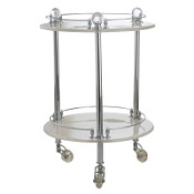 Столик на колёсиках Migliore Cristalia 16818 хром/swarovski