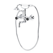 Смеситель Boheme Royal Cristal 273-Royal/CRST black для ванны с душем, хром/черный