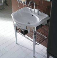 Консоль напольная с раковиной Globo Paestum  PATC06 cr  хром