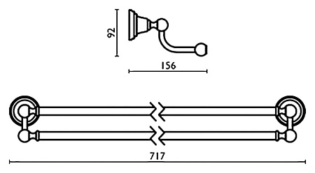 Полотенцедержатель Bagno & Associati Canova CA21792 BR