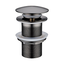 Донный клапан Boheme 612/2-GM для раковины, с переливом, оружейная сталь Донный клапан Boheme 612/2-GM для раковины, с переливом, оружейная сталь