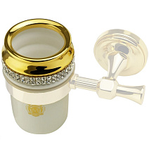 Стакан Migliore Dubai 28480 белый, декор золото, swarovski