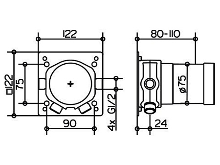 Душевой комплект Keuco Ixmo 59602370002 черный матовый