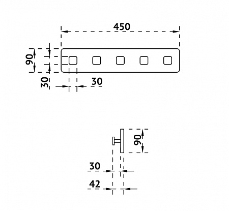 Вешалка ABBER Stein AS1650 белый