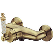 Смеситель Boheme Vogue 204-MR-W  для душа, бронза/белый Murano