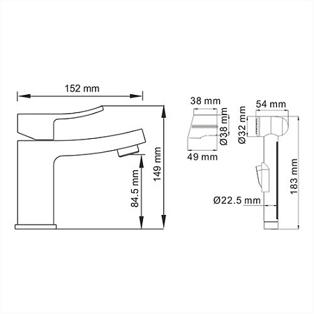 Смеситель WasserKRAFT Aller 1068 для раковины, хром
