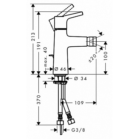 Смеситель Hansgrohe Talis S 72200000 для биде, хром