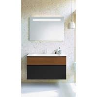 Мебель для ванной Burgbad Fiumo SFXN102F3958FOT52G0200C0001*1 100 графит матовый/тик корица