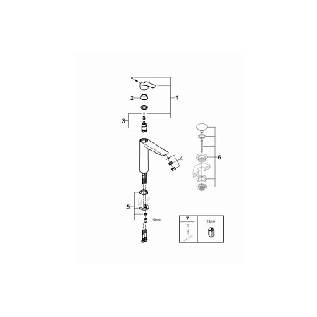 Смеситель Grohe Eurosmart 23971003 для раковины