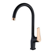 Смеситель Lemark Bronx LM3705BLR для кухонной мойки, черный, золото Смеситель Lemark Bronx LM3705BLR для кухонной мойки, черный, золото