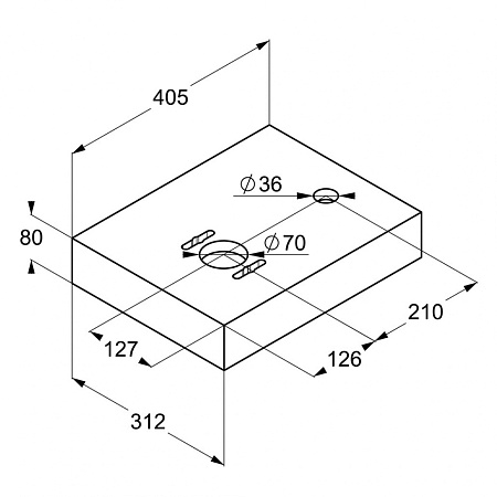 Столешница Kludi Esprit 56CM142 бордовый