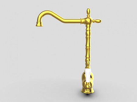 Смеситель GPD Retro MTE180-A для раковины, золото