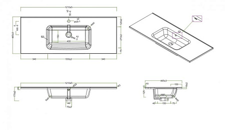 Мебельная раковина BelBagno BB1200ETL 120 белый