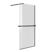 Душевая перегородка Niagara Nova NG-670-12ВLACK 120x195 стекло прозрачное/профиль черный матовый