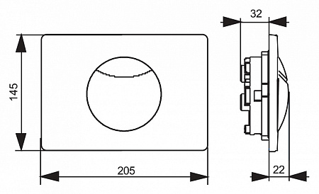 Кнопка смыва Sanit S703 16.703.01 белый