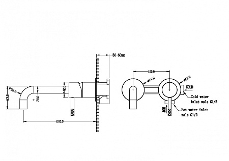 Смеситель Boheme Uno 465-SGM для раковины, оружейная сталь глянцевая