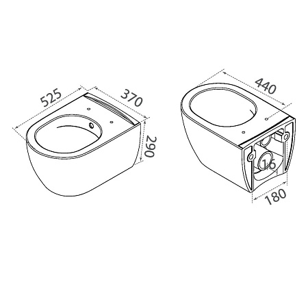 Унитаз подвесной Boheme Bianca 963-SET-W белый
