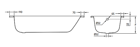 Стальная ванна BLB Universal B50C 150 см