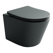 Унитаз подвесной Ceramica Nova Balearica CN6000MDH антрацит матовый темный