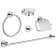 Набор аксессуаров Grohe Essentials 40344001 5 предметов, хром - фото 1