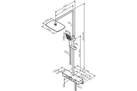 Душевая стойка Am.Pm Func F078F322 черный