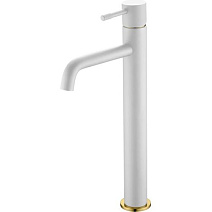 Смеситель Boheme Uno 462-WG для раковины, белый/золото Смеситель Boheme Uno 462-WG для раковины, белый/золото