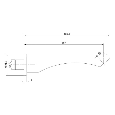 Излив Lemark LM5881CW для ванны, хром, белый