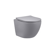 Унитаз подвесной Vincea Globo VT1-14SMG ультратонкое сиденье с микролифтом, серый матовый
