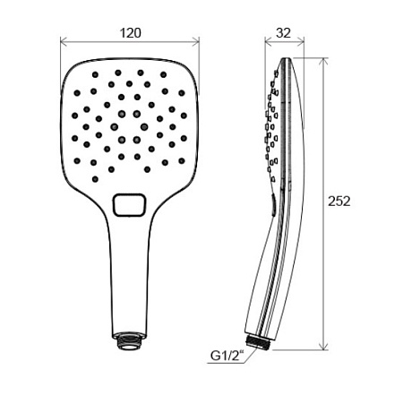 Душевая лейка Ravak 958.10 X07P349 белая
