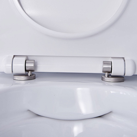 Унитаз подвесной SSWW CT2038V с тонкой крышкой, белый глянцевый