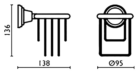 Держатель для фена Bagno & Associati Canova CA17092 BR