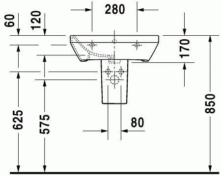 Раковина Duravit DuraStyle 2319550000