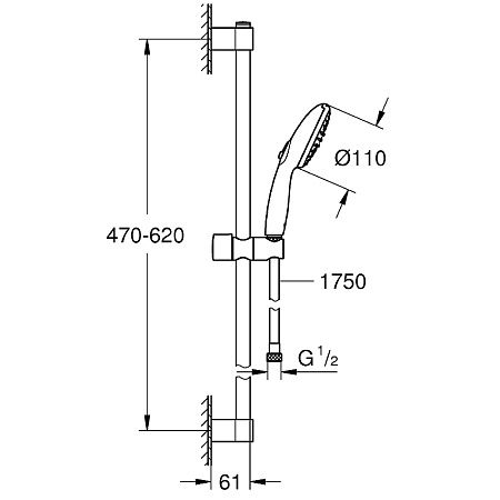 Душевой гарнитур Grohe Tempesta 110 27598003 хром