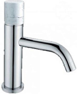 Смеситель Boheme Stick 121-CR-MR-W для раковины, ручка Mramor White, хром/белый мрамор