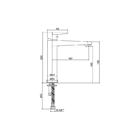 Смеситель E.C.A. Dalia 102188117EX для раковины