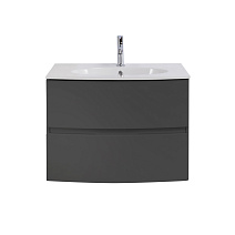 Тумба с раковиной Cezares Elettra 55522 74 с керамической раковиной, grafite