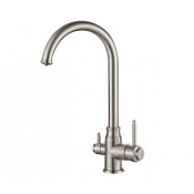 Смеситель Zorg Steel Hammer SH 763 SATIN для кухонной мойки, сатин