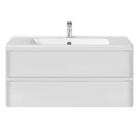 Тумба с раковиной Vincea Vico VMC-2V100GW 100 подвесная, 2 выкатных ящика, G.White