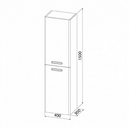 Шкаф-пенал IDDIS Brick BRI40W0i97 белый