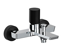 Смеситель AQG Tube 01TUB400NC для ванны, хром/черный матовый