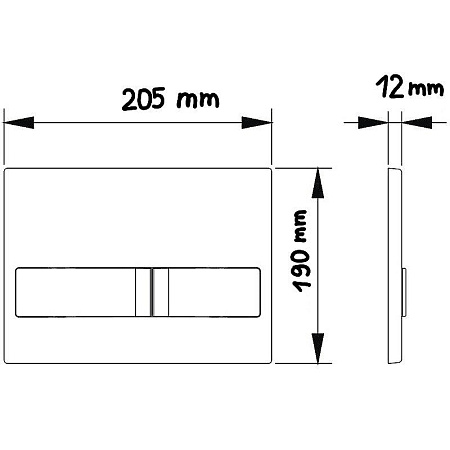 Кнопка смыва для инсталляций beWash Fide P03MC хром матовый