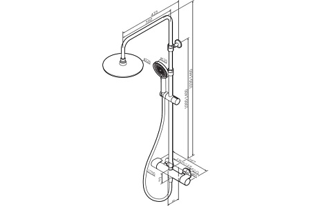 Душевая стойка Am.Pm X-Joy F0785A422 черный