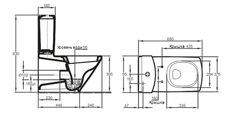 Унитаз-компакт Jacob Delafon Escale 19038W-00