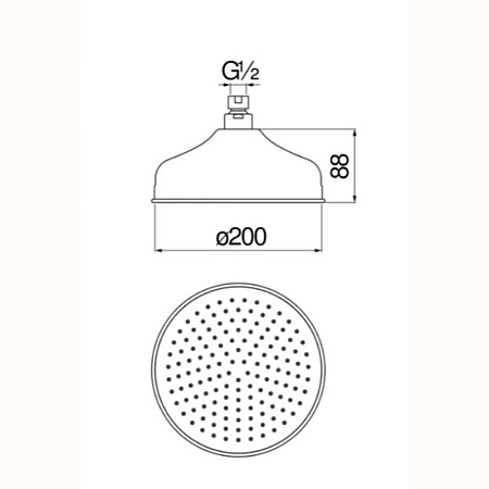 Верхний душ Nobili AD139/12GDP 20 золото